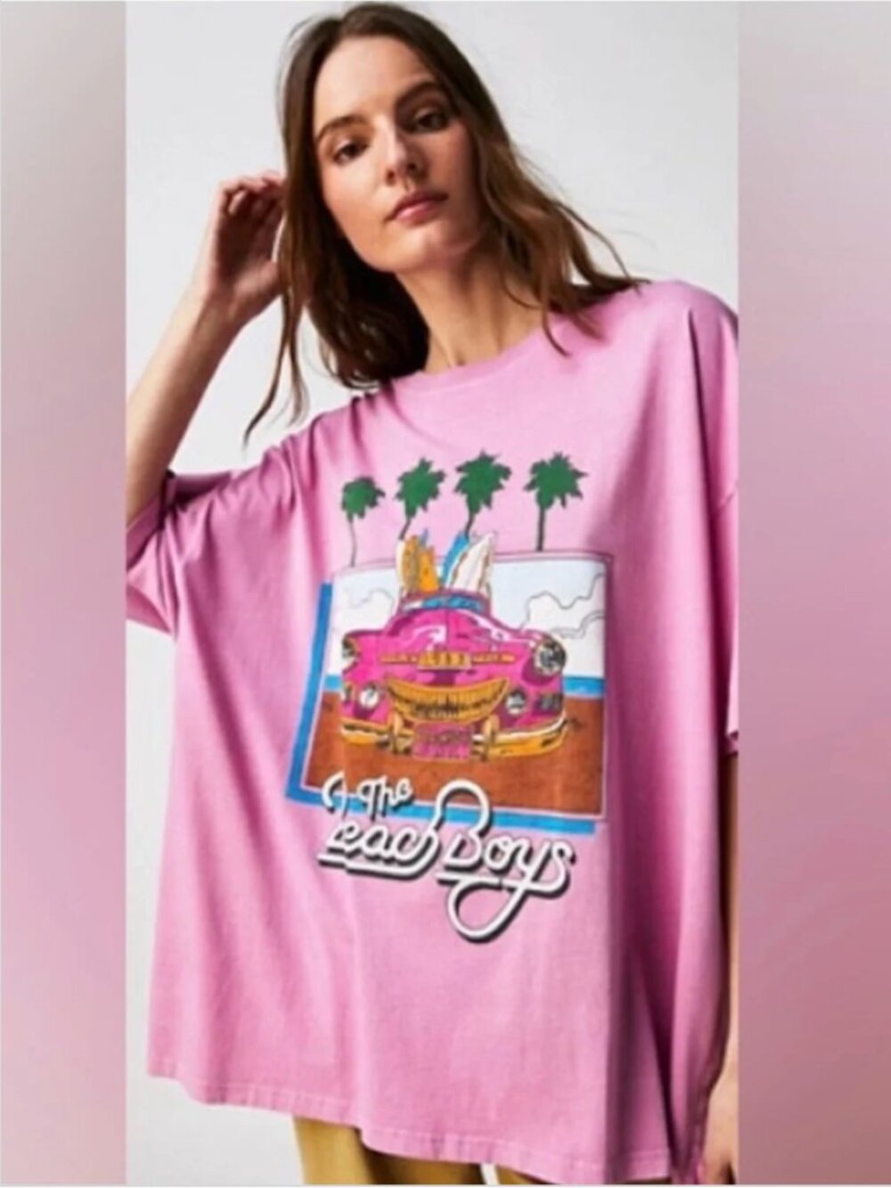 Daydreamer Beach Boys Pink Tee